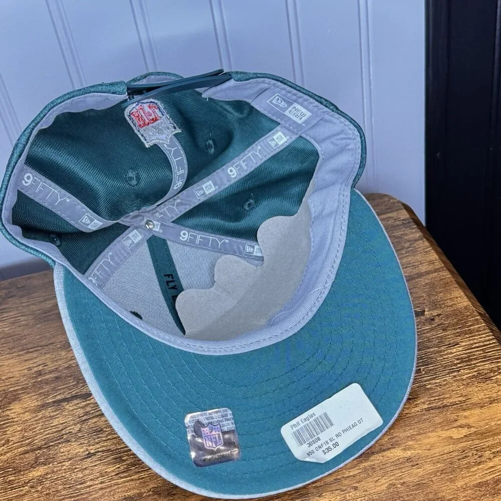 NWT 2018 PHILADELPHIA EAGLES FLEX FIT CAP HAT NEW ERA ON FIELD 950 SnapBack NFL